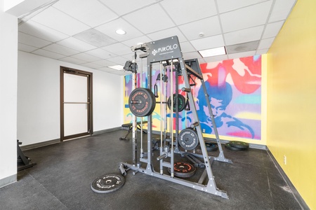 Enjoy access to a 24/7 gym at The Levy, available anytime for your convenience.