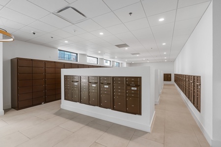 The mail and package room