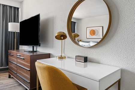 Maintain productivity in a sleek, expertly designed dedicated workspace.