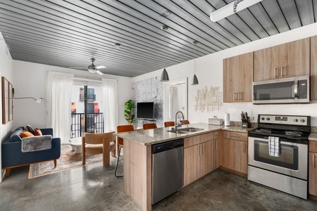Prepare delicious meals in this modern kitchen with all the essentials.