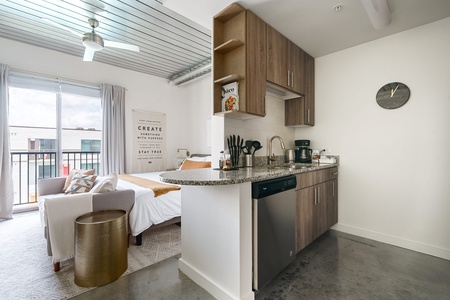 Enjoy cooking in this contemporary kitchen with all the essentials.