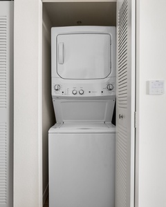 Keep clothes clean with an in-unit washer and dryer.