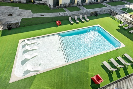 A close up of the pool (note, this was taken from the balcony of a neighboring unit)