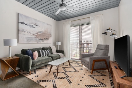 Relax and pamper yourself in this thoughtfully designed, stylish modern living space.