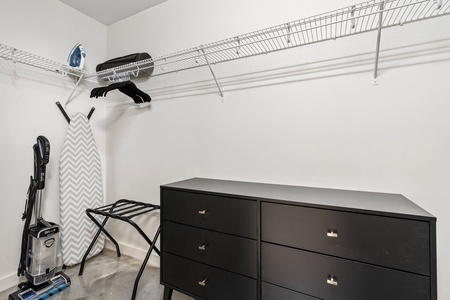 Make yourself at home with the spacious walk-in closet for organization.