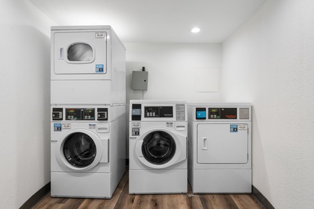 Each floor features a laundry room with WiFi connected washers and dryers that let you know when your laundry is ready (paid service)
