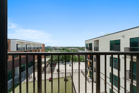 Cherish the courtyard views from your private balcony.