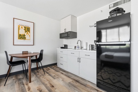 Cook up convenience in our kitchenette, stocked with the essentials.