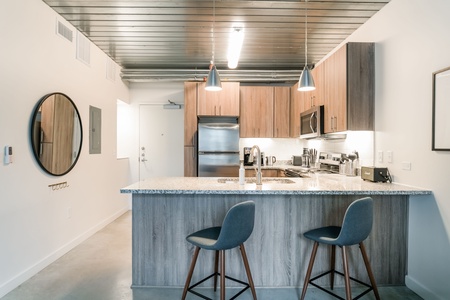 Create delicious meals in this well-equipped kitchen with modern amenities.