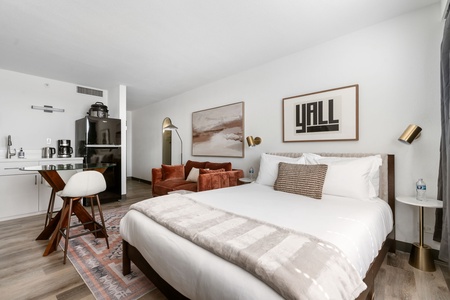 A plush memory foam mattress for restorative rest.