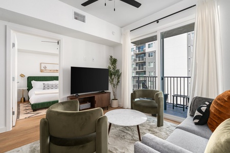 This designer furnished apartment is perfect for both short and extended stays