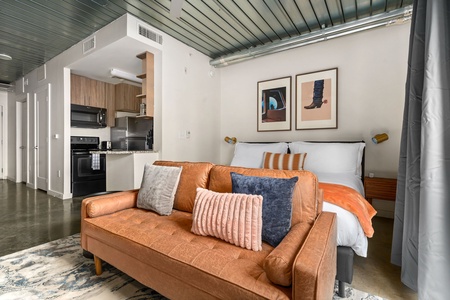 Cozy up in this inviting living space with a smart TV for entertainment.