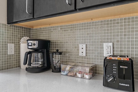 Cook up a storm in this contemporary kitchen with all the necessary amenities.