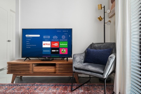 Immerse yourself in your top shows with the smart TV and sound system for streaming.