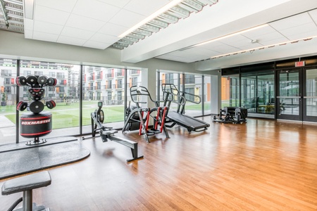 The Crossfit and yoga studio at Mid Main Lofts