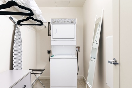 Handle your laundry needs with the in-unit washer and dryer.