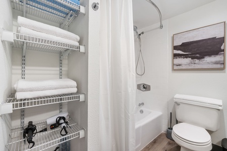 Bathroom essentials, prepared for your stay.