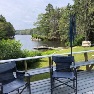 View from deck of pond