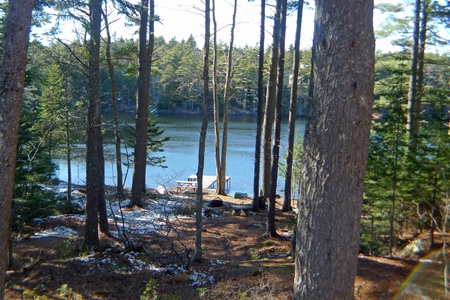Appalachee Getaway view and dock overlooking pond