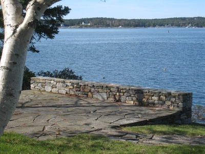 Terrace overlooking water