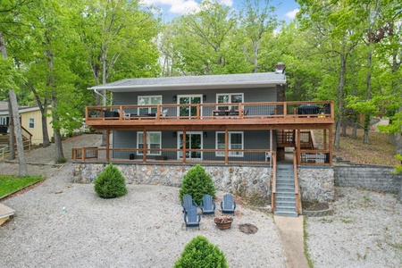 Back of the house- Overlooks the lake