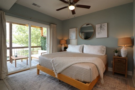 Master Bedroom- Downstairs- with lake views