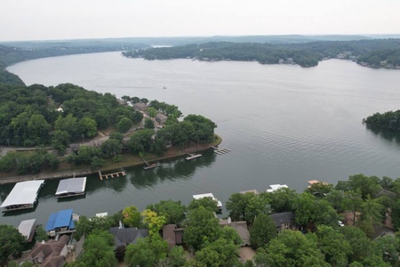 Ariel view of the lake on the 26.5 mile marker.