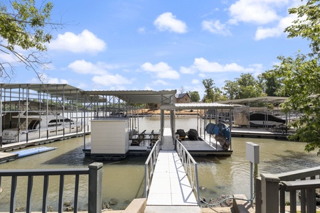 Private dock with 2 boat slips