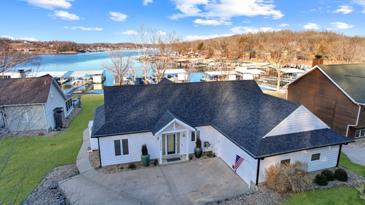 Front of House with View of Lake