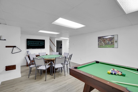 Pool table and Poker Table