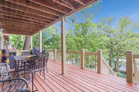 Lower patio overlooking the lake.