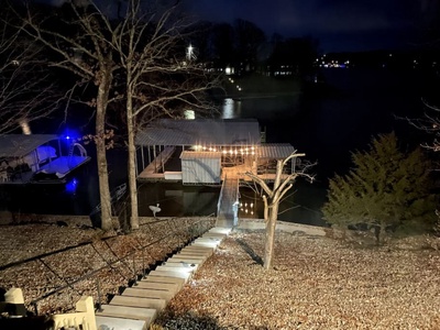 View of the dock at night!