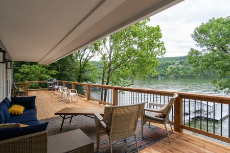 Upper Level Patio with Incredible view of the lake