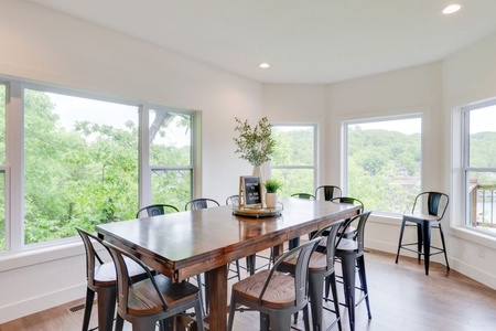 Kitchen table with seating for 12. Great for the entire family