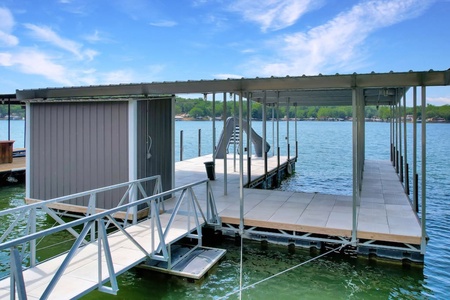 The Dock- with water slide, kayak and Paddle board