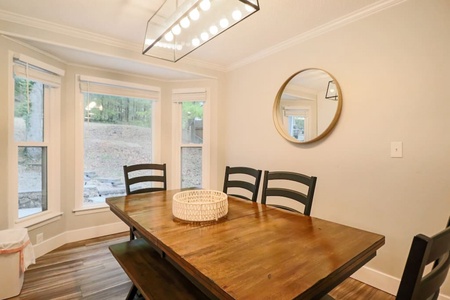 Dinner table upstairs off the kitchen