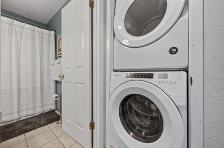 Keep your wardrobe fresh with in-unit laundry, making your stay as convenient as home.