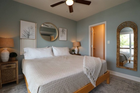 Master Bedroom- Downstairs- with lake views