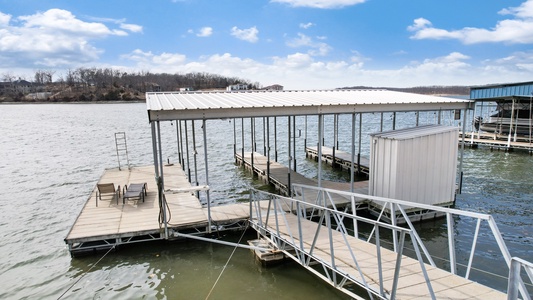 Look at the Dock with Swimming Ladder