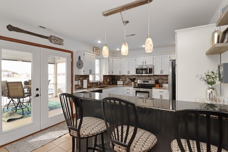 Fully Stocked Kitchen with Lake Views