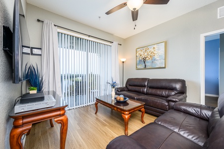 Living Room with Lakeview Balcony