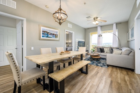 Dining Table and Living Room