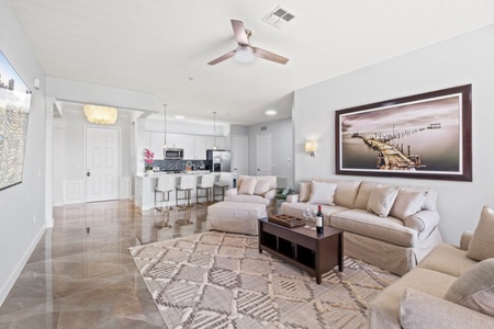 Living Room and Breakfast Bar