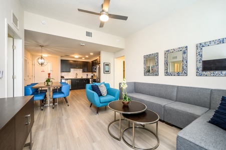 Living Room and Open Kitchen