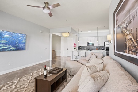 Living Room and Breakfast Bar