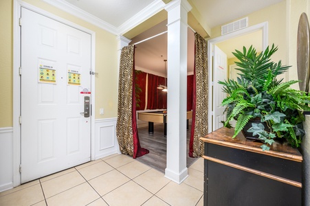 Foyer and Billiards Room