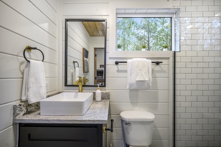 Full ensuite bathroom features a walk-in shower