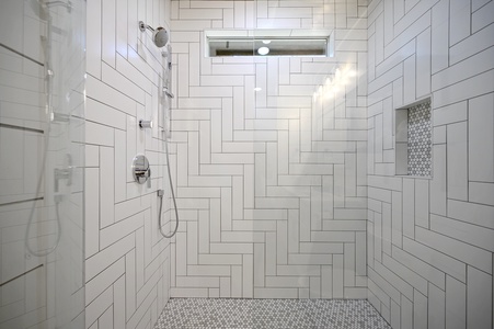 Surrounded by luxury in the shower.