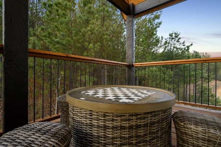Private balcony off the bunk room