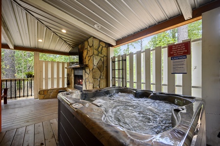 Let the stress melt away with a relaxing soak in the hot tub